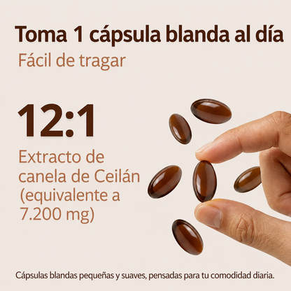 Canela de Ceilán 7200mg con Aceite de Coco MCT